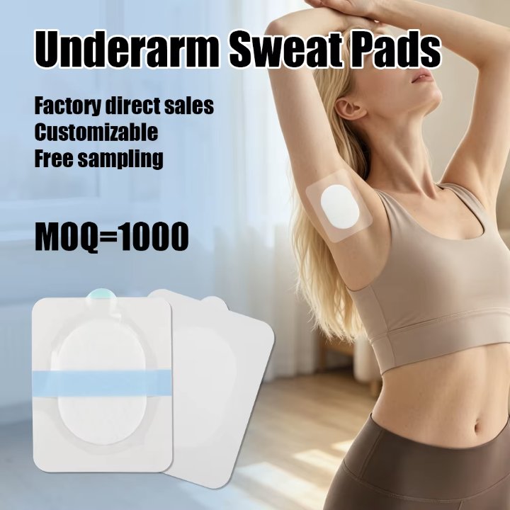 Skin-Adhesive Underarm Sweat Pad – Stretch, Flexible, Absorbent