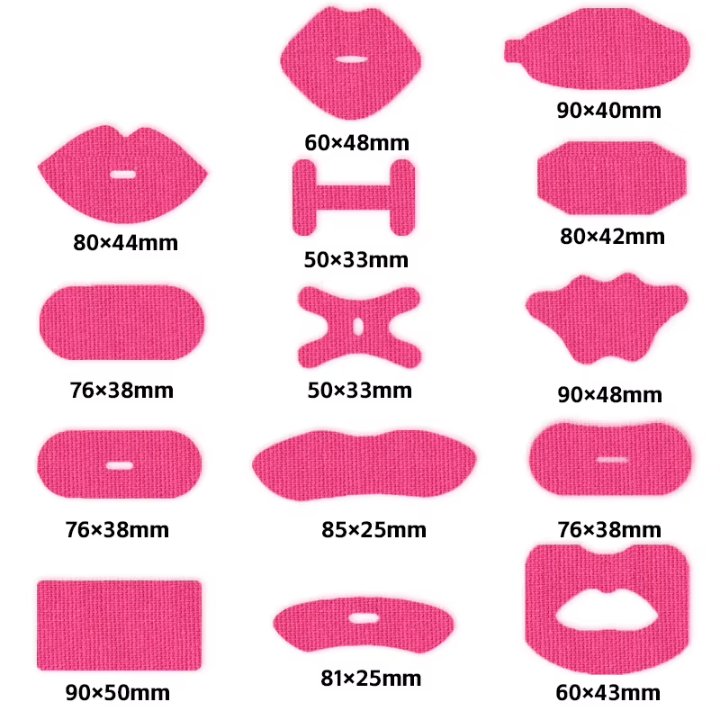 Black Non-Woven Sleep Strips 38×76 mm – Closed-Mouth Breathing Patch