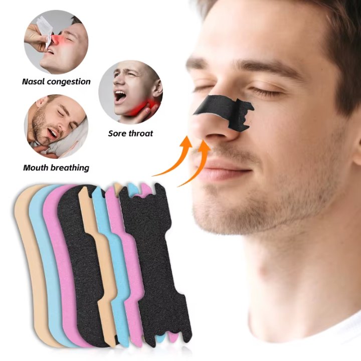 Breathable Non-Woven Nasal Strips – Anti-Snoring Nose Tape, OEM
