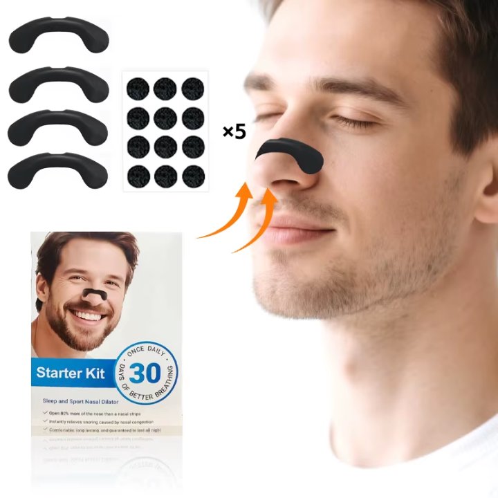 Reusable Silicone Nasal Dilator Starter Kit – Velcro & Adhesive Tabs