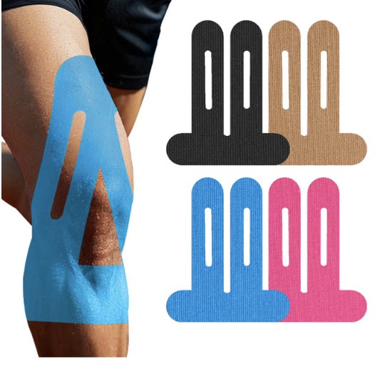 MZ Pre-Cut Knee Kinesiology Tape 220 × 250 mm – Adjustable, Latex-Free
