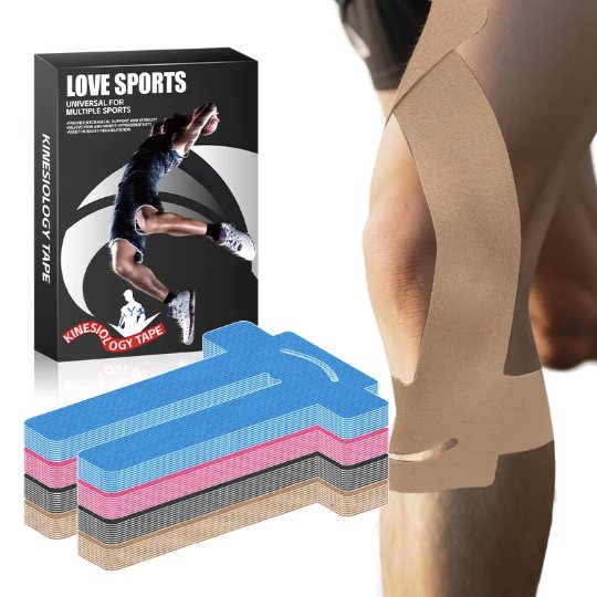 MZ-105 Pre-Cut Cotton Knee Tape 22 × 27 cm – 10 pcs/Box