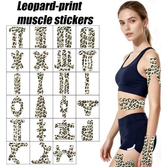 Leopard-Print Athletic Tape Set – Custom-Made Pre-Cut Shapes