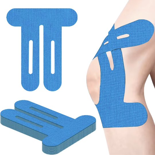 MZ-JRT011 Pre-Cut Knee Kinesiology Tape 22 × 25 cm – Blue