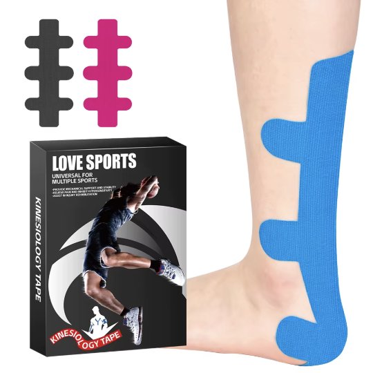 Pre-Cut Achilles Tendon Kinesiology Tape – 10 pcs/Box