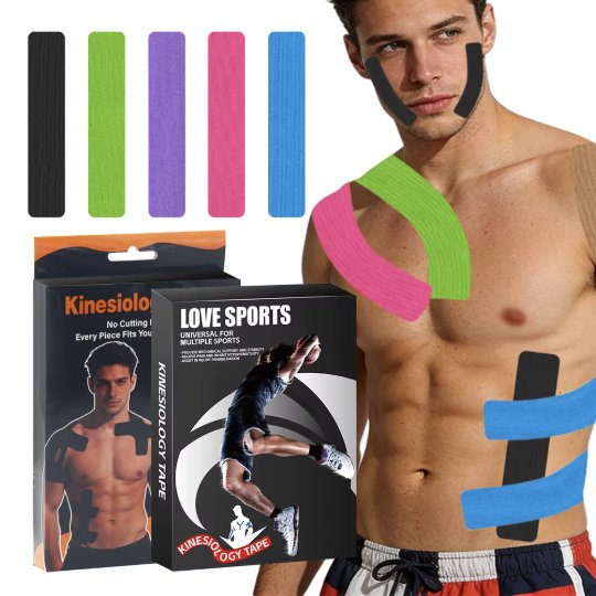 Water-Ripple Adhesive Pre-Cut Muscle Strips – High-Elasticity Cotton