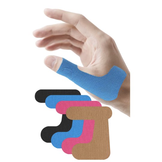 White Finger Sports Tape Strips – Hook & Loop Closure, Water Resistant
