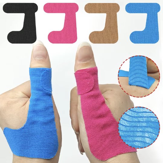 Cotton Thumb Support Stickers – Hook & Loop Hand Guard Patches